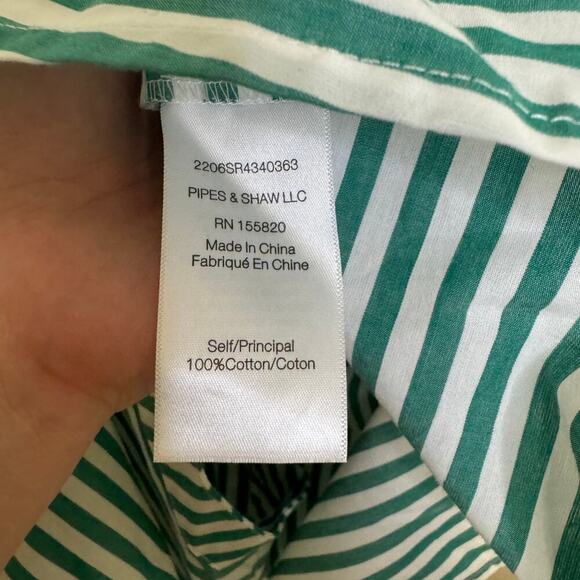 NWT $298 Veronica Beard Claude Striped Asymmetric Button-Front Top - Picture 4 of 6